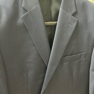 44R Chaps Sport coat.   Dark Navy with Stripes